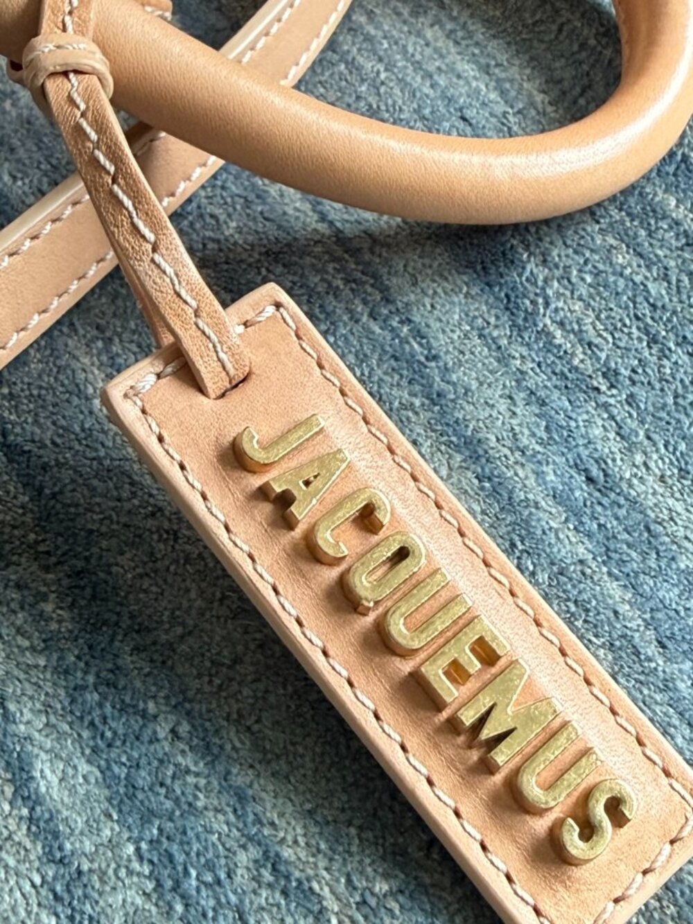Jacquemus Le Petit Chiquito Wicker Crossbody Top Handle Micro Bag Nude Peach - Picture 5 of 13